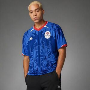 Adidas Team GB 2012 Olympic Jersey Blue ClimaCool Shirt Men L British Blokecore
